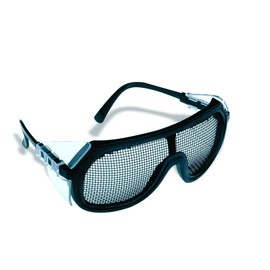 UVEX by Honeywell T1150SM Forester Safety Glasses with Black Nylon Frame, Black Wire Mesh Polycarbonate Rust Resistant Wire Mesh Lens and Clear Side shields