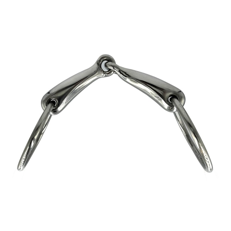 Equine Smile ES0110 Gebiss Wassertrense Hohl Einfach Gebrochen aus Edelstahl