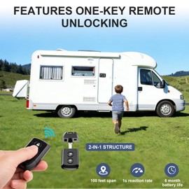 RV Door Lock Keyless Entry with 10-Digit Keypad and Remote Control, Premium Camper DoorLock Replacement, Travel Trailer Door Lock, Suitable for Various Types of RVs