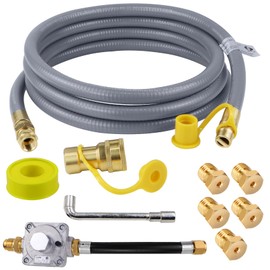 Saree Propane to Natural Gas Conversion Kit for Nexgrill Grills, 10FT 1/2'' Natural Gas Hose and Regulator, Convert Propane to Natural Gas,Natural Gas Conversion Kit for Grills