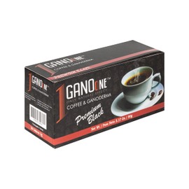 4 Boxes GanoOne Premium Black Classic Coffee - Reishi Mushroom Instant Coffee - with Organic Ganoderma Extract - Easy to Use 30 Single-Serve Sachets