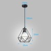 iDEGU 20cm Vintage Pendant Light Chandelier Metal Cage Pendant Lamp
