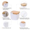 Lucky Goddness Ceramic Sugar Bowl with Bamboo Lid and Spoon,Porcelain