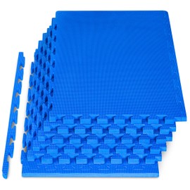 ProsourceFit Extra Thick Puzzle Exercise Mat ¾” and 1", EVA Foam Interlocking Tiles for Protective, Cushioned Workout Flooring for Home and Gym Equipment