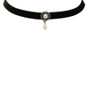 Alpenflüstern Women’s Narrow Velvet Traditional Heart Choker in Traditional Colours,