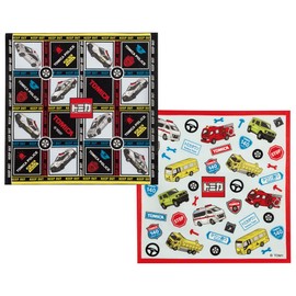 Skater KB4WN-A Tomica Boy's Bento Cloth Lunch Cloth, Set of 2, Made in Japan