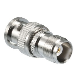 sourcing map BNC Male to TNC Female Jack M/F Straight Type Adapter Connector Silver Tone