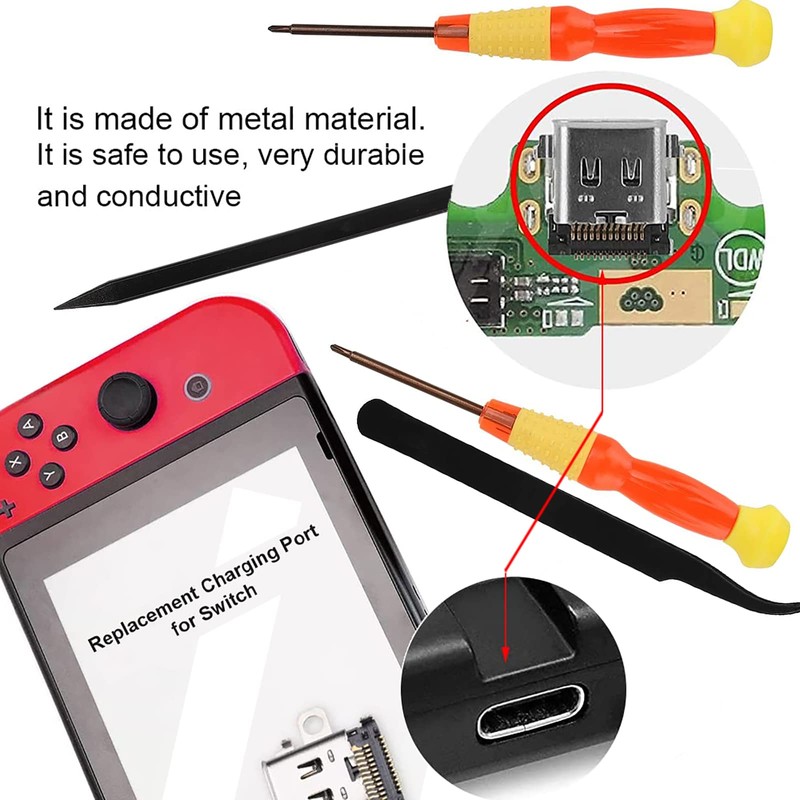 WANGCL 6Pcs Charging Port Replacement Repair Tool Compatible for NS