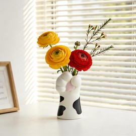 Cat Paw Flower Vase Fake Flowers Resin Vase, Aesthetics Home Office Decorations Desk Organizer, Cat Lovers Gift for Men Women (Not Including Flowers)