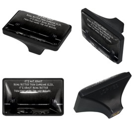 LRCCJS Gym Barbell Workout Exercise 4pcs Black Rectangular Drawer Handles ABS Glass Drawer Pulls with Screws Hardware for Bathroom, Kitchen and Furniture