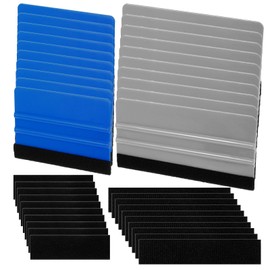 20 Pcs Felt Squeegee for Vinyl, Vinyl Wrap Squeegee Tool Kit with 20 Pcs Fabric Felt - 4" & 6" Decal-Squeegee Tool, Sticker Applicator for Auto Tint/Wallpaper Installation