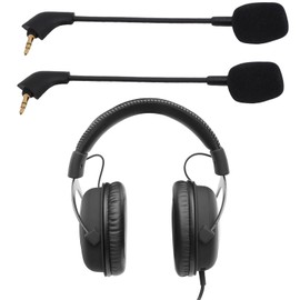 Zopsc 2PCS Microphone Replacement for Kingston Cloud Cloud II Cloud Core Headphone, 3.5mm Detachable Game Microphone with Noise Cancelling
