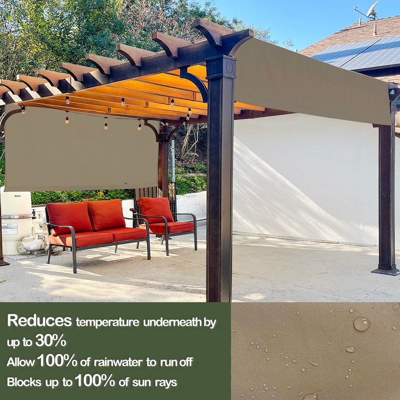 Alion Home Waterproof Pergola Cover - Universal Replacement Canopy for