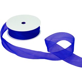 Jillson Roberts Bulk 1-1/2-Inch Sheer Ribbon Available in 16 Colors, Royal Blue, 100 Yard Spool (BFR3216)