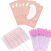 kit 50 Parches De Hidrogel+50 Cepillo Glitter+100 Microbrush, Para Extensión