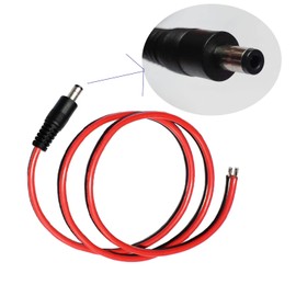 Faoyliye 14AWG DC Power Extension Cable,5.5mm x 2.1mm Male Plug Jack to Bare Wire Open End Power Supply Replacement Repair Cord for CCTV Surveillance Cameras,Surveillance Routers,etc-3.3ft/1m