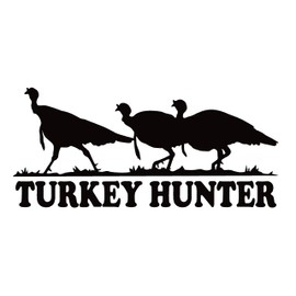 Turkey Hunter Decal Turkey Hunting Decal turkey hunting decals for wall 7026 by Waterfowldecals (Medium, White)