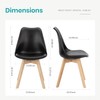 Sweetcrispy Dining Chairs Set of 4, Kitchen Room PU Leather