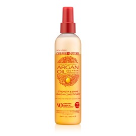 Creme of Nature Strength & Shine Leave-In Conditioner, Dual-Action Moisture & Protection with 100% Organic Argan Oil, Curly Hair Care Gift, 8.45 fl oz