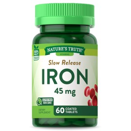 Iron Supplement | 45 mg | 60 Count | Ferrous Sulfate | Non-GMO & Gluten Free Vitamin for Men and Women | by Nature's Truth