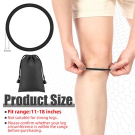 Foilswirl Silicone Patella Knee Band for Basketball Patella Tendon Support Knee Pain Running Tendon Brace Support Strap(2,Black,M)