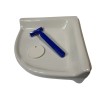 Almond Beige Almond Bone Ceramic Shower Corner Tray Soap Dish