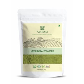 SAMYAM SAMYAM Moringa Leaves Powder (Moringa oleifera) - 1Kg Pack | Plant-Based Nutrition