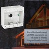 2-Gang Weatherproof Box, Three 1/2 in. Outlets, White, Bronze