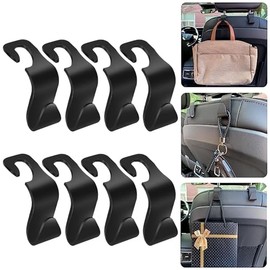 8 pcs Gancho Universal Multifuncional para Reposacabezas de Coche, Caja de Almacenamiento Colgante con Gancho para Reposacabezas de auto para Todos...
