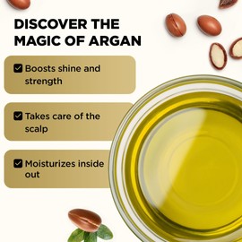 HerStyler Argan Oil Hair Spray - Heat Protectant Spray for Women - Anti Frizz, Detangling, Shine - Contains Coconut Oil, Castor, Argan Oil, Olive - 6.76 Oz - 1 Pack