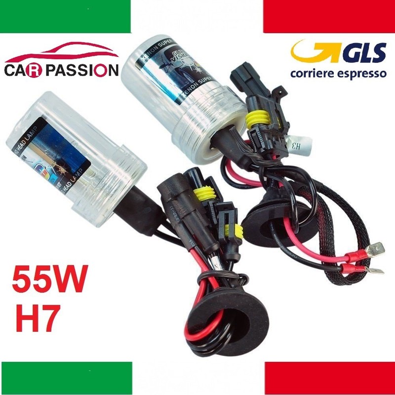 1 Pair H7 55W 6000K 12V HID Xenon Headlight Bulbs