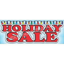 Concept Signs & Graphics 1.5'X4' HOLIDAY SALE BANNER Outdoor Sign Christmas Season Retail Sales Xmas