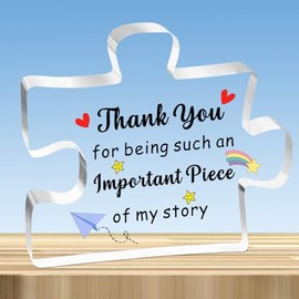JMIMO Thank You Gift Teacher Appreciation Gifts for Women Men Best Teacher Graduation Keepsake -Thank You for Being Such an Important Piece of My Story
