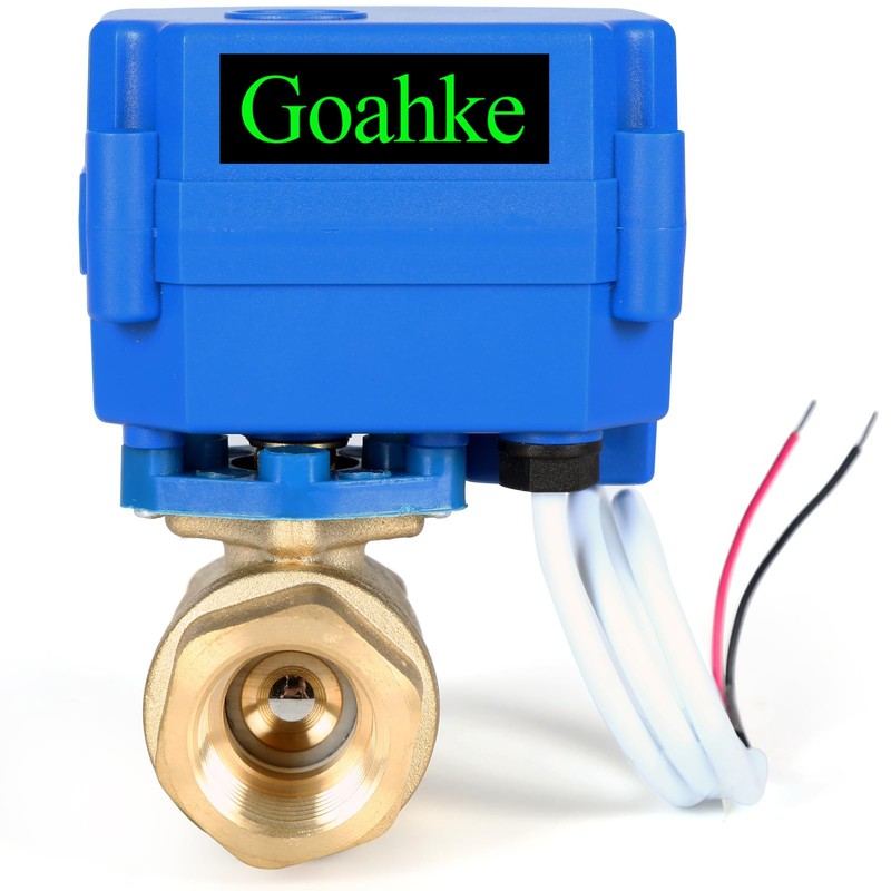 1" Motorized Ball Valve, Brass Ball Valve, Standard Port, 9-24V