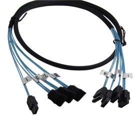 YIWENTEC High Speed 6Gbps 4pcs/set Sata Cable Sas Cable for Server 1M (H0101) (1M)