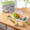 LUXEAR Divided Serving Tray with Lid and Handle Snack Box