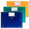 Premier Stationery Premto A4 Button Storage Wallets. Assorted Colours. Pack