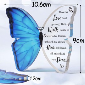 Sympathy Gift Memorial Gift Bereavement Gifts for Loss of Dad Mum Husband Friend Remembrance Gifts Butterfly Acrylic Plaque Grave Decorations
