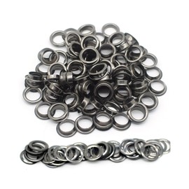 Mcoser 50 Sets Grommet Kit,Black Grommets Eyelets Kit,10MM Metal Eyelets Grommets with Washers for Tarpaulin Fabric Curtains Leather Clothing Shoes Belt