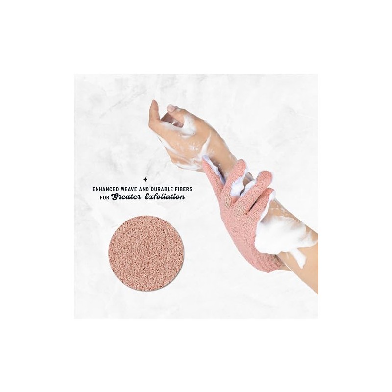 Pares Guantes Exfoliantes 100 Nailon Doble Textura Spa Masajes Eliminación