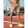 Jmierr Men's Summer Chino Shorts, Cotton, Elastic Waist, with Pockets,