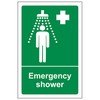 V Safety Emergency Shower - Portrait 100 x 150 mm