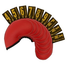 Club Glove Golf 9 Piece Regular Gloveskin Iron Covers (4-PW, SW, XW) (Red)