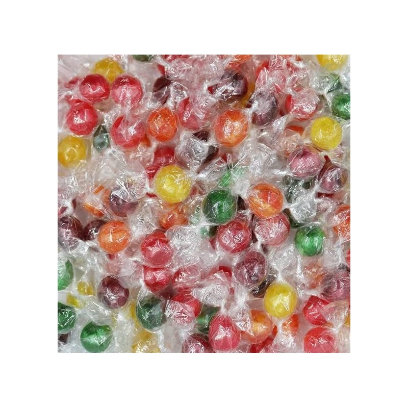 Assorted Traditional Sour Fruit Balls Individually Wrapped Old Fashioned Hard