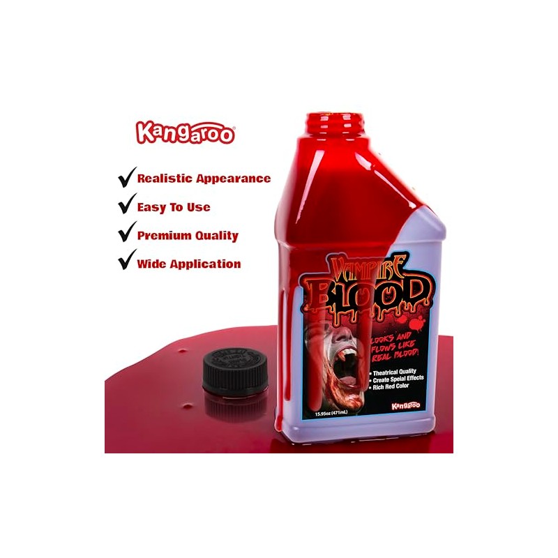 Kangaroo Pint of Blood; Halloween, Vampire Blood; 16 Oz