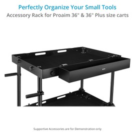 Proaim Standard Plus Accessory Rack-02 for Video Camera Production Cart. for Proaim 36” & 36” Plus Size Carts