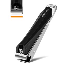 EBEWANLI Stainless Steel Straight Nail Clipper with Catcher - Ultra Sharp Sturdy Fingernail and Toenail Clipper Cutter