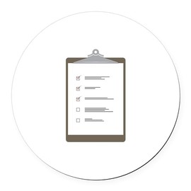 CafePress Checklist Pad 5.5" Round Car Magnet Magnetic Bumper Display