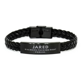 Mugart Jared Bracelet Jared is Always Fucking Right Period Jared Engraved Name Gifts for Jared Funny, Sarcasm Gifts Quote Graduation Birthday for him