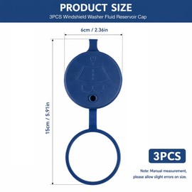 Elovara 3 Pcs Replacement Windscreen Washer Fluid Bottle Cap